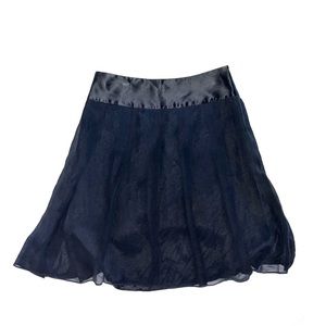 Women’s Banana Republic Black Silk Flowy Skirt